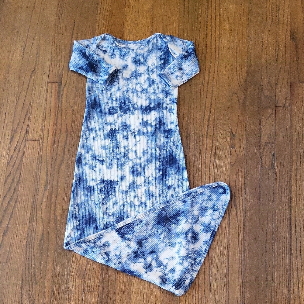 Millie + Roo Knotted Sleep Sack Pajamas with Tie-Dye Design
